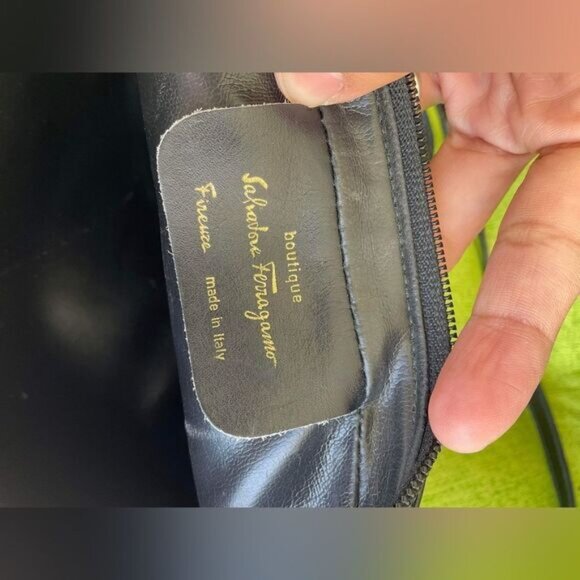 salvatore ferragamo Black Patent "PROJECT" Shoulder Purse - Picture 8 of 16